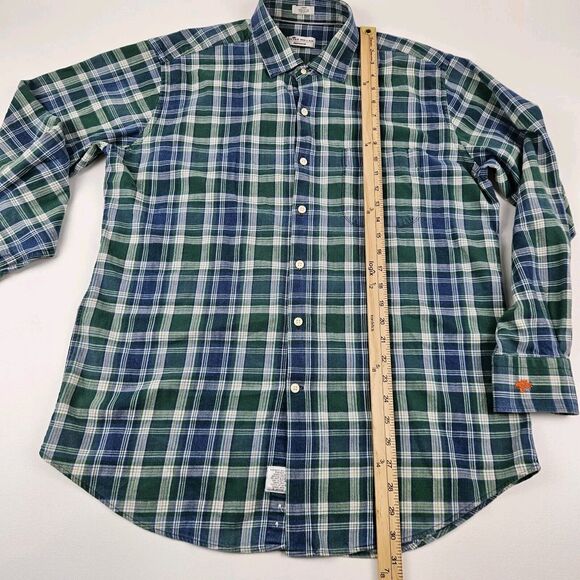 Peter Millar‎ Button-Up Shirt Men's L Mountainside Collection Plaid Long Sleeve - Picture 7 of 10